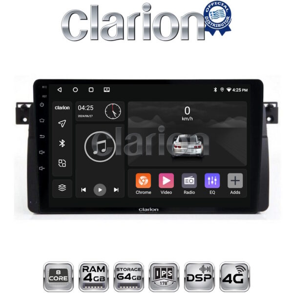 CLARION GL72052 Οθόνη OEM Multimedia Αυτοκινήτου για BMW Σειρά 3 (E46) 1998>2005 (CarPlay/AndroidAuto/BT/GPS/WIFI/GPRS) - Image 1