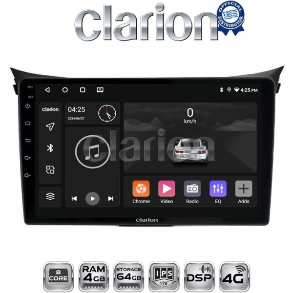 CLARION GL72156 Οθόνη OEM Multimedia Αυτοκινήτου για Hyundai i30 2012 > 2017 (CarPlay/AndroidAuto/BT/GPS/WIFI/GPRS) - Image 1