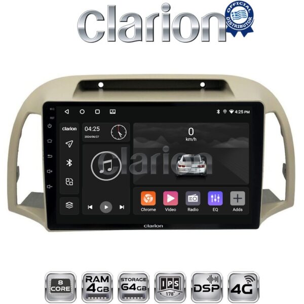 CLARION GL72300 Οθόνη OEM Multimedia Αυτοκινήτου για NISSAN MICRA 2002>2007 (CarPlay/AndroidAuto/BT/GPS/WIFI/GPRS) - Image 1