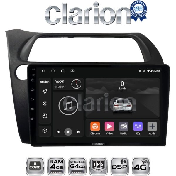 CLARION GL72744 Οθόνη OEM Multimedia Αυτοκινήτου για HONDA CIVIC 3/5D 2006-2012 (CarPlay/AndroidAuto/BT/GPS/WIFI/GPRS) - Image 1