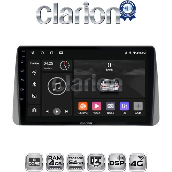 CLARION GL72749 Οθόνη OEM Multimedia Αυτοκινήτου για Fiat Tipo 2015 > 2019 (CarPlay/AndroidAuto/BT/GPS/WIFI/GPRS) - Image 1