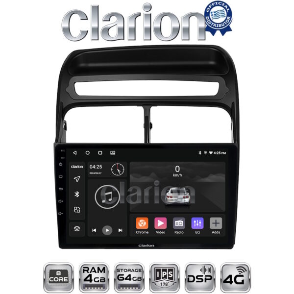 CLARION GL72860 Οθόνη OEM Multimedia Αυτοκινήτου για Fiat Grande Punto 2005 > 2009 Fiat Linea 2005 > 2017 (CarPlay/AndroidAuto/BT/GPS/WIFI/GPRS) - Image 1