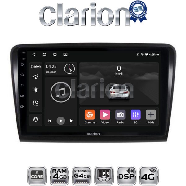 CLARION GL72982 Οθόνη OEM Multimedia Αυτοκινήτου για SK SUPERB 2008>2015 (CarPlay/AndroidAuto/BT/GPS/WIFI/GPRS) - Image 1