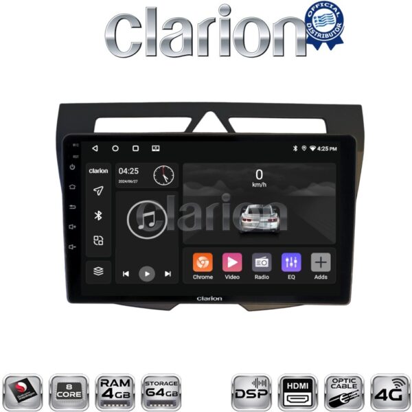 CLARION GL74011B Οθόνη OEM Multimedia Αυτοκινήτου για Kia Picanto 2008 > 2011 (CarPlay/AndroidAuto/BT/GPS/WIFI/GPRS) - Image 1