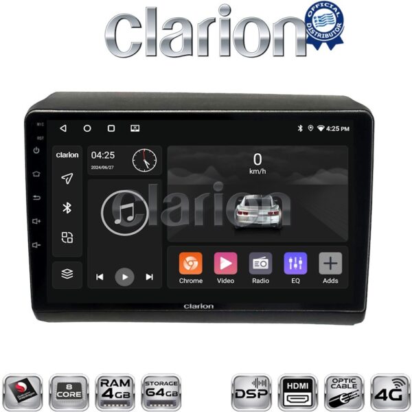 CLARION GL74194 Οθόνη OEM Multimedia Αυτοκινήτου για Fiat Ducato - Citroen Jumper - Peugeot Partner 2012> (CarPlay/AndroidAuto/BT/GPS/WIFI/GPRS) - Image 1