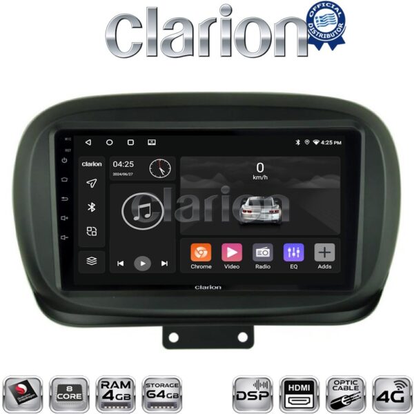 CLARION GL74199 Οθόνη OEM Multimedia Αυτοκινήτου για FIAT 500X 2014> (CarPlay/AndroidAuto/BT/GPS/WIFI/GPRS) - Image 1