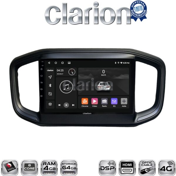 CLARION GL74259 Οθόνη OEM Multimedia Αυτοκινήτου για Fiat Strada 2021> (CarPlay/AndroidAuto/BT/GPS/WIFI/GPRS) - Image 1
