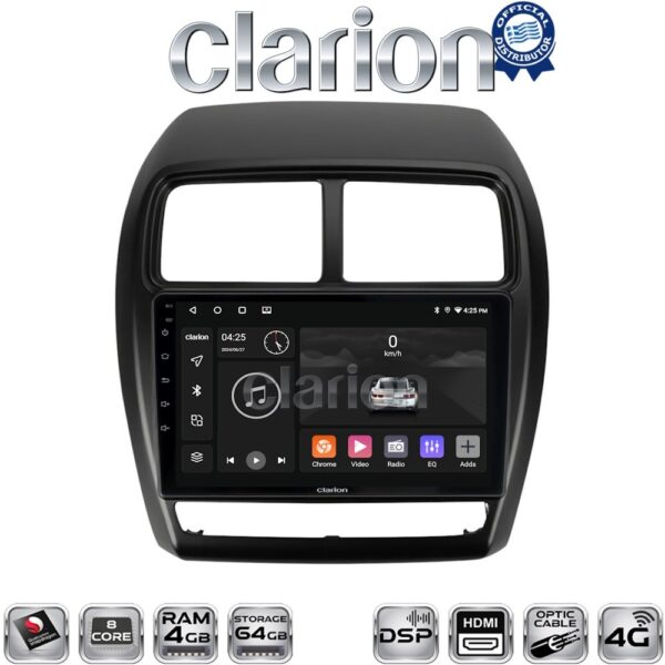 CLARION GL74318 Οθόνη OEM Multimedia Αυτοκινήτου για Mitsubishi ASX 2020 > 2023 (CarPlay/AndroidAuto/BT/GPS/WIFI/GPRS) - Image 1