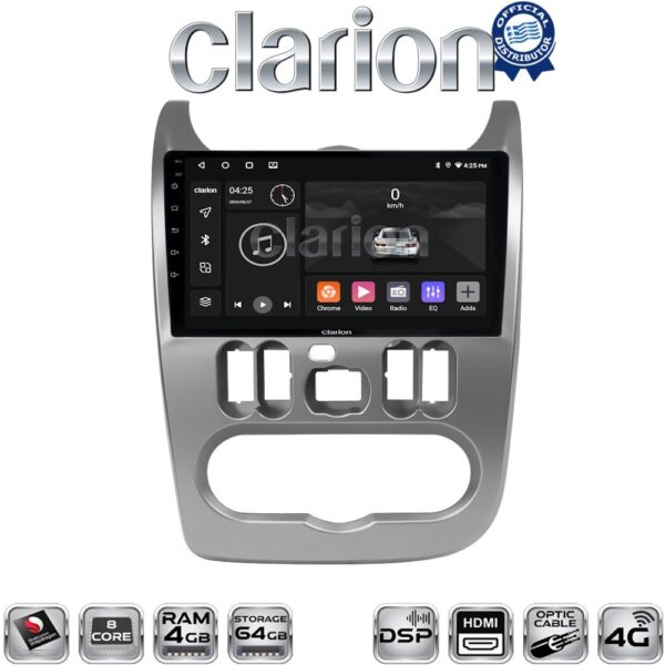 CLARION GL74432 Οθόνη OEM Multimedia Αυτοκινήτου για DACIA DUSTER 2006>2012 (CarPlay/AndroidAuto/BT/GPS/WIFI/GPRS) - Image 1