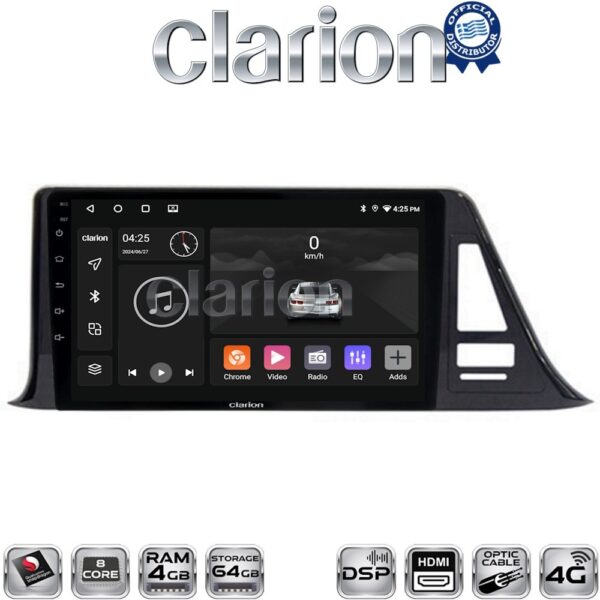 CLARION GL74445 Οθόνη OEM Multimedia Αυτοκινήτου για Toyota CH-R 2017 > (CarPlay/AndroidAuto/BT/GPS/WIFI/GPRS) - Image 1