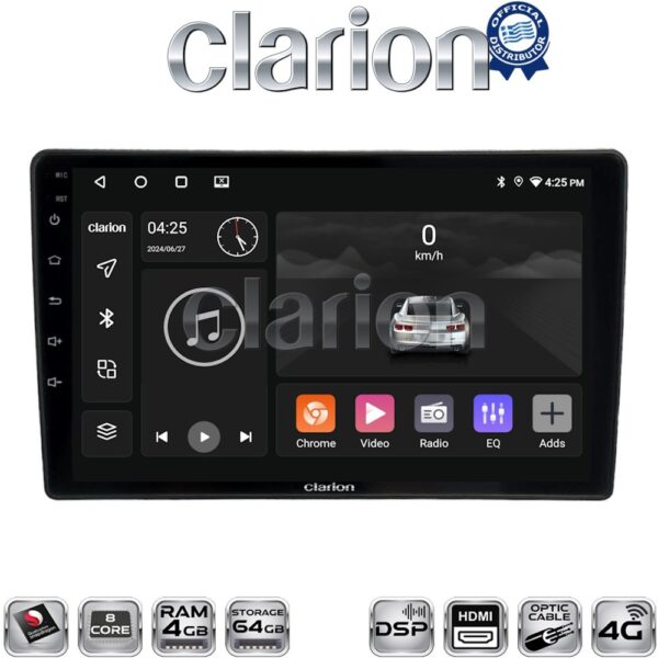 CLARION GL74458 Οθόνη OEM Multimedia Αυτοκινήτου για Nissan Micra 2014 > 2016 (CarPlay/AndroidAuto/BT/GPS/WIFI/GPRS) - Image 1