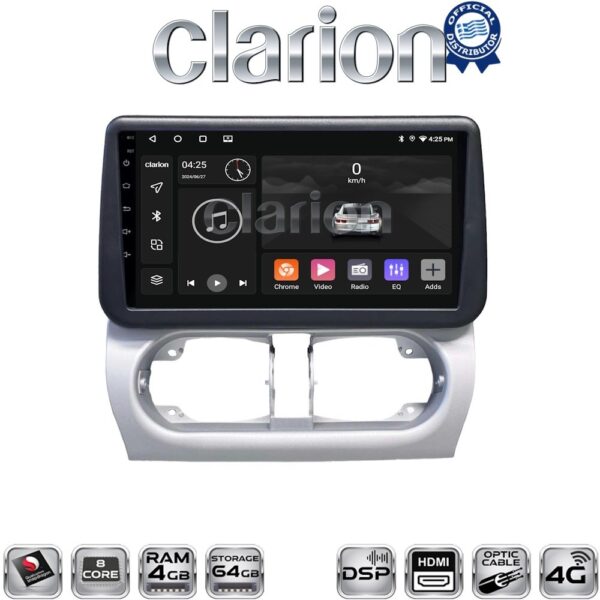 CLARION GL74663 Οθόνη OEM Multimedia Αυτοκινήτου για Opel Corsa C 2000 > 2006 (CarPlay/AndroidAuto/BT/GPS/WIFI/GPRS) - Image 1