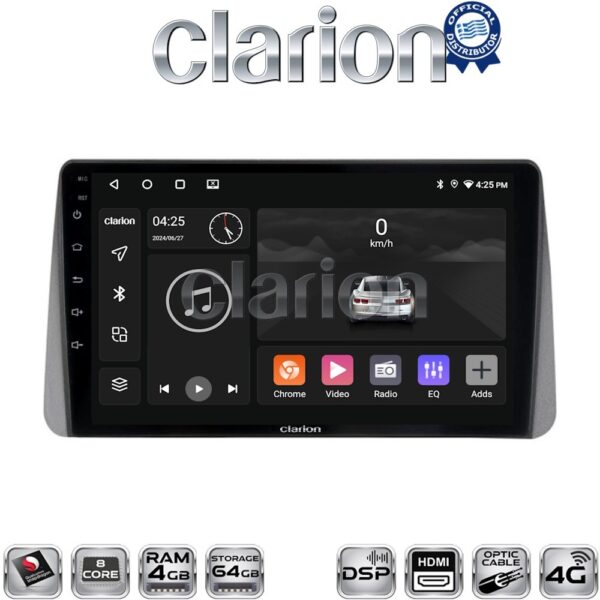 CLARION GL74749 Οθόνη OEM Multimedia Αυτοκινήτου για Fiat Tipo 2015 > 2019 (CarPlay/AndroidAuto/BT/GPS/WIFI/GPRS) - Image 1