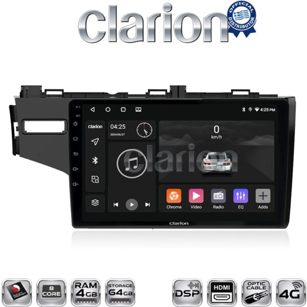 CLARION GL74760 Οθόνη OEM Multimedia Αυτοκινήτου για HONDA JAZZ 2013> (CarPlay/AndroidAuto/BT/GPS/WIFI/GPRS) - Image 1