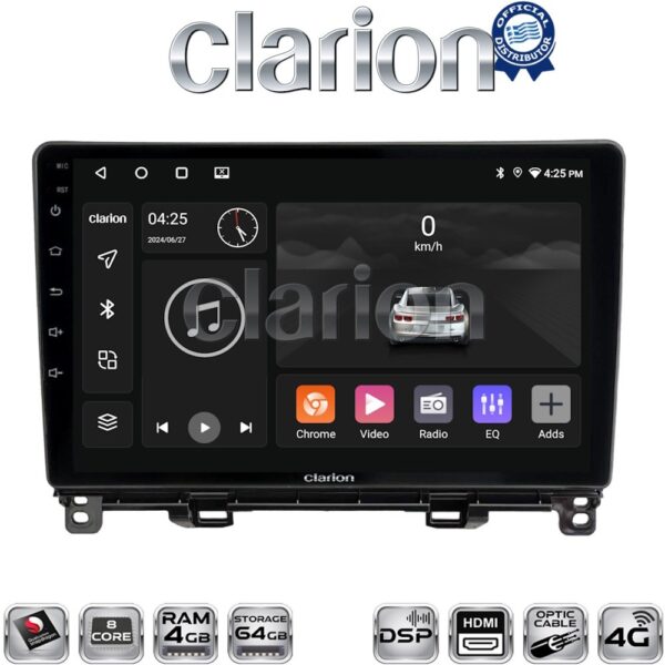 CLARION GL74761 Οθόνη OEM Multimedia Αυτοκινήτου για Honda Jazz 2019 (CarPlay/AndroidAuto/BT/GPS/WIFI/GPRS) - Image 1