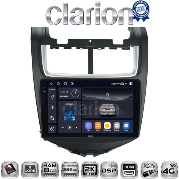 CLARION GL75108 Οθόνη OEM Multimedia Αυτοκινήτου για Chevrolet Aveo 2014>2017 (CarPlay/AndroidAuto/BT/GPS/WIFI/GPRS) - Image 1