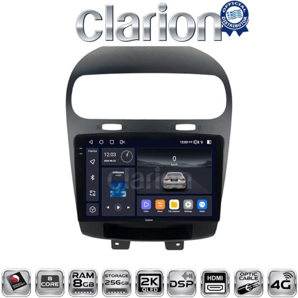 CLARION GL75261 Οθόνη OEM Multimedia Αυτοκινήτου για Fiat Freemont 2008> (CarPlay/AndroidAuto/BT/GPS/WIFI/GPRS) - Image 1