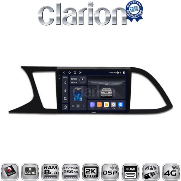 CLARION GL75306 Οθόνη OEM Multimedia Αυτοκινήτου για SEAT LEON 2012>  (CarPlay/AndroidAuto/BT/GPS/WIFI/GPRS) - Image 1