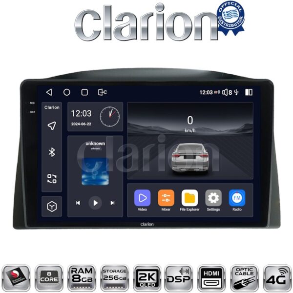 CLARION GL75308 Οθόνη OEM Multimedia Αυτοκινήτου για Grand Cherokee 2005-2011Μόνο αν το αυτοκίνητο έχει εργοστασιακή οθόνη. Δείτε στην καρτέλα συμβατά οχήματα (CarPlay/AndroidAuto/BT/GPS/WIFI/GPRS) - Image 1