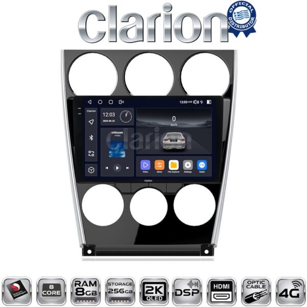CLARION GL75436 Οθόνη OEM Multimedia Αυτοκινήτου για MAZDA 6 facelift 2005>2008 (CarPlay/AndroidAuto/BT/GPS/WIFI/GPRS) - Image 1