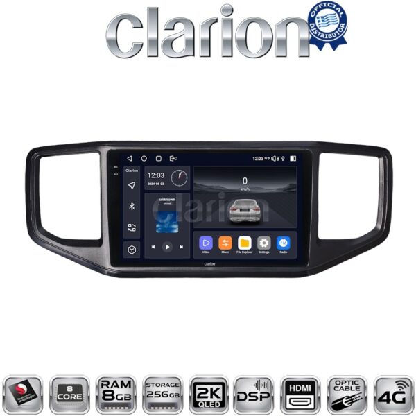 CLARION GL75486 Οθόνη OEM Multimedia Αυτοκινήτου για VW Amarok 2017 > 2021 (CarPlay/AndroidAuto/BT/GPS/WIFI/GPRS) - Image 1