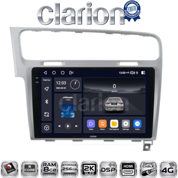 CLARION GL75591S Οθόνη OEM Multimedia Αυτοκινήτου για 0 (CarPlay/AndroidAuto/BT/GPS/WIFI/GPRS) - Image 1