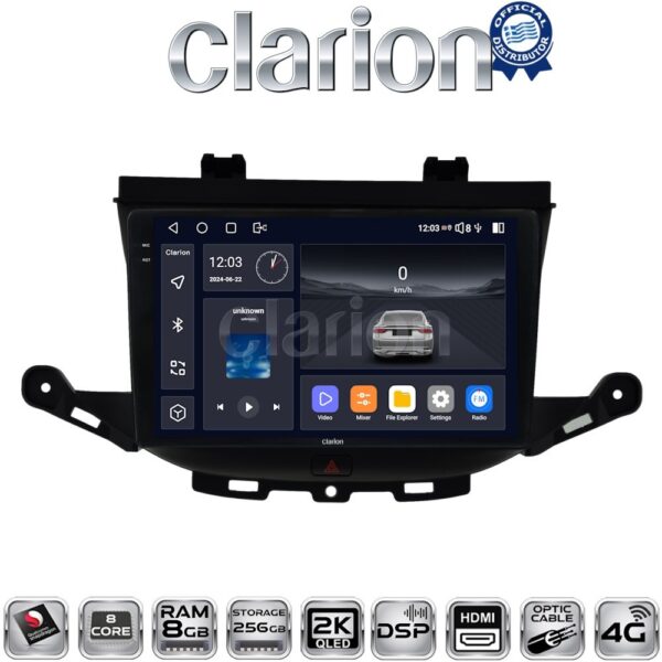 CLARION GL75674 Οθόνη OEM Multimedia Αυτοκινήτου για Opel Astra K 2016 > (CarPlay/AndroidAuto/BT/GPS/WIFI/GPRS) - Image 1