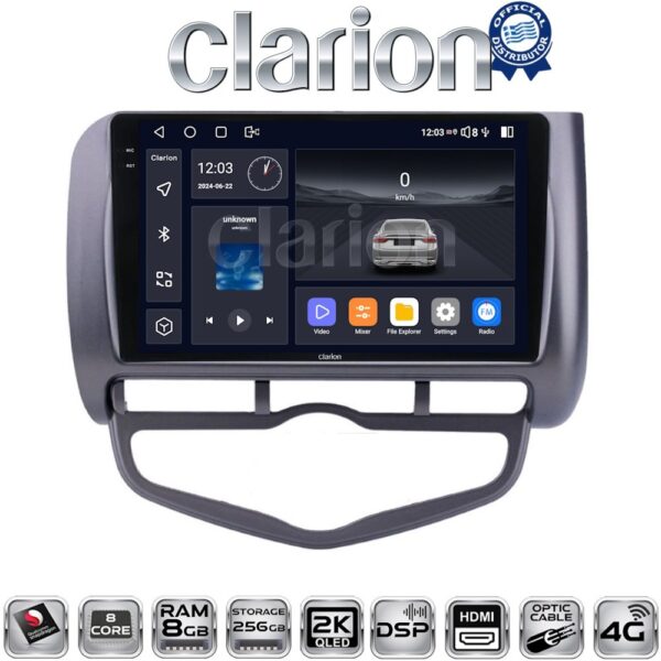 CLARION GL75731 Οθόνη OEM Multimedia Αυτοκινήτου για Honda Jazz 2003 - 2008 (CarPlay/AndroidAuto/BT/GPS/WIFI/GPRS) - Image 1