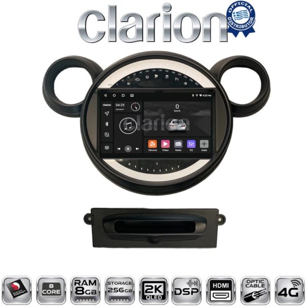 CLARION GL75835 Οθόνη OEM Multimedia Αυτοκινήτου για MINI Clubman '07>'14 & Countryman '10>'16 & Paceman '12>'16 & Cooper '07>'14 (CarPlay/AndroidAuto/BT/GPS/WIFI/GPRS) - Image 1