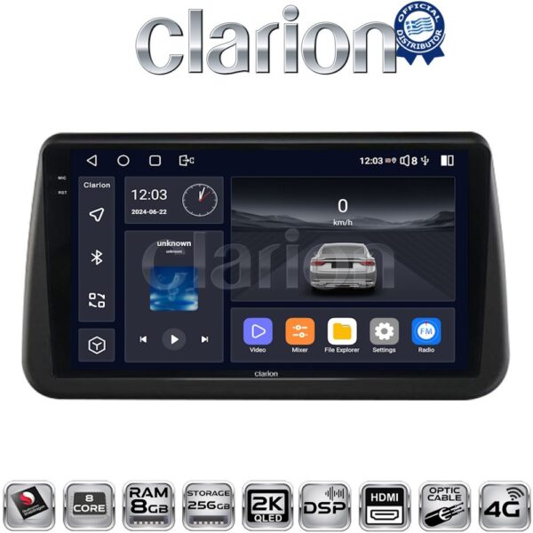 CLARION GL75962 Οθόνη OEM Multimedia Αυτοκινήτου για Opel Meriva 2010 > 2017 (CarPlay/AndroidAuto/BT/GPS/WIFI/GPRS) - Image 1