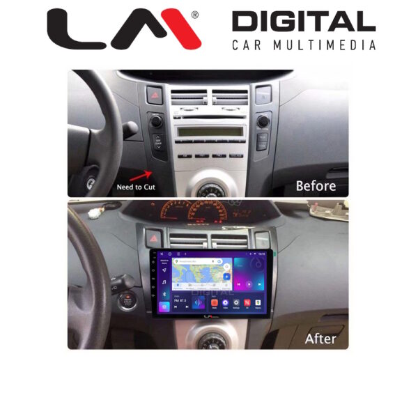 LM Digital - LM ZC8084 GPS Οθόνη OEM Multimedia Αυτοκινήτου για Τoyota Yaris 2006 > 2011 (CarPlay/AndroidAuto/BT/GPS/WIFI/GPRS) - Image 2