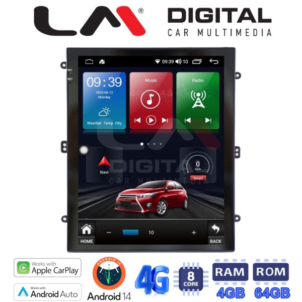 LM Digital - LM C8997 GPS Οθόνη OEM Multimedia τύπου Tesla 9,7inch (CarPlay/AndroidAuto/BT/GPS/WIFI/GPRS) - Image 1