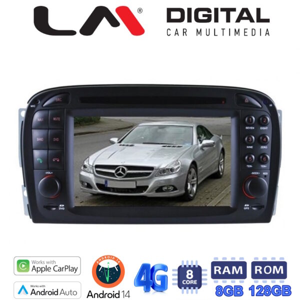 LM Digital - LM G817M6 Οθόνη OEM Multimedia Αυτοκινήτου για MERCEDES SL (R230) 10/2001 > 12/2006  (CarPlay/AndroidAuto/BT/GPS/WIFI/GPRS) - Image 1