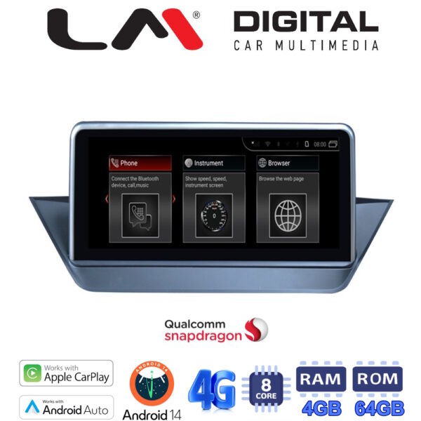 LM Digital - LM JFK219 464 Οθόνη OEM Multimedia Αυτοκινήτου για BMW X1 E84 2009 > 2014 (CarPlay/AndroidAuto/BT/GPS/WIFI/GPRS) - Image 1