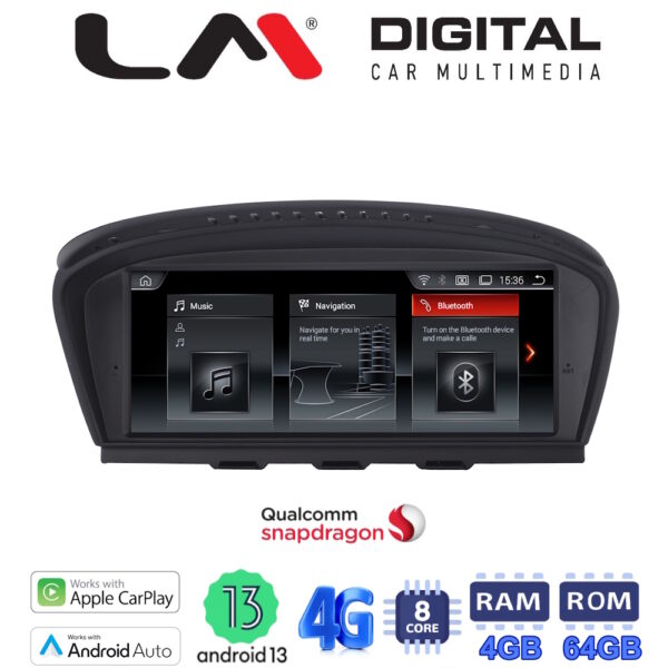 LM Digital - LM JFK396 CCC 464 Οθόνη OEM Multimedia Αυτοκινήτου για BMW SERIES 3/M3 (E90-E91-E92) 2008 > 2012BMW SERIES 5/M5 (E60) 2005 > 2010 (CarPlay/AndroidAuto/BT/GPS/WIFI/GPRS) - Image 1