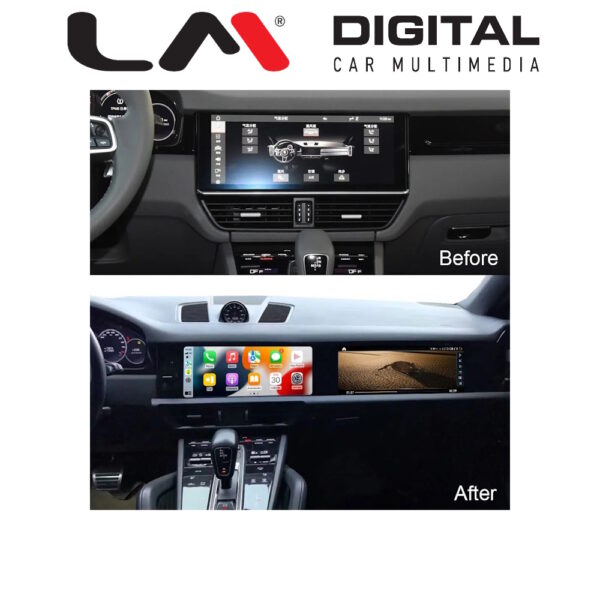LM Digital - LM JFK8837 DUAL Οθόνη OEM Multimedia Αυτοκινήτου για Porsche Cayenne 2018 > 2023 με εργοστασιακό σύστημα PCM 5.0 - 6.0 (CarPlay/AndroidAuto/BT/GPS/WIFI/GPRS) - Image 2