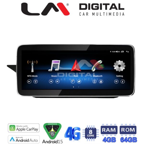 LM Digital - LM KH4 502 SQ Οθόνη OEM Multimedia Αυτοκινήτου για MERCEDES E (W212) 2009 > 2012 (CarPlay/AndroidAuto/BT/GPS/WIFI/GPRS) - Image 1