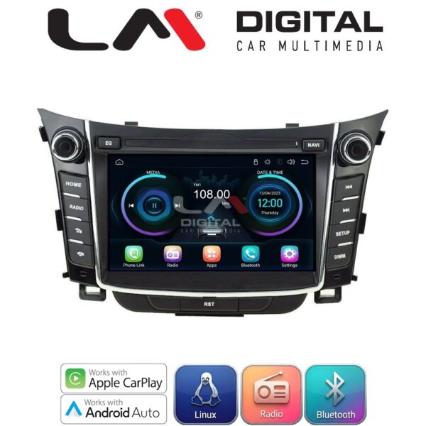 LM Digital - LM LX156 Οθόνη OEM Multimedia Αυτοκινήτου για HYUNDAI I30 2012 > 2016 (CarPlay/AndroidAuto/BT/WIFI) Linux OS - Image 1
