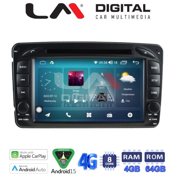 LM Digital - LM Q8171 GPS Οθόνη OEM Multimedia Αυτοκινήτου για MERCEDES C (W203) - CLK (W208) 1999 > 2003 (CarPlay/AndroidAuto/BT/GPS/WIFI/GPRS) - Image 1