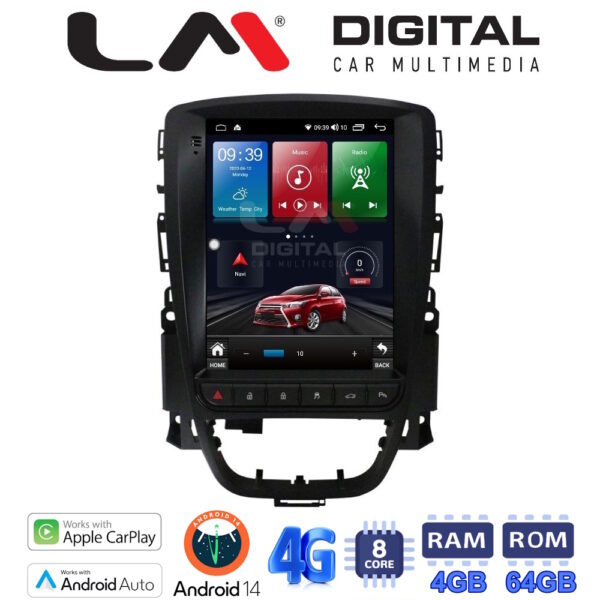 LM Digital - LM TC8072 GPS Οθόνη OEM Multimedia τυπου Tesla 9,7inch Opel Astra J (CarPlay/AndroidAuto/BT/GPS/WIFI/GPRS) - Image 1