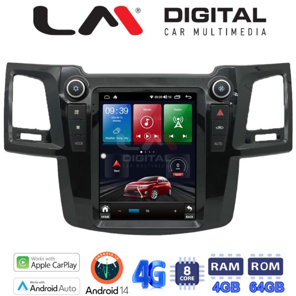 LM Digital - LM TC8820 GPS Οθόνη OEM Multimedia τυπου Tesla 9,7inch Toyota Hilux 2005 > 2016 (CarPlay/AndroidAuto/BT/GPS/WIFI/GPRS) - Image 1