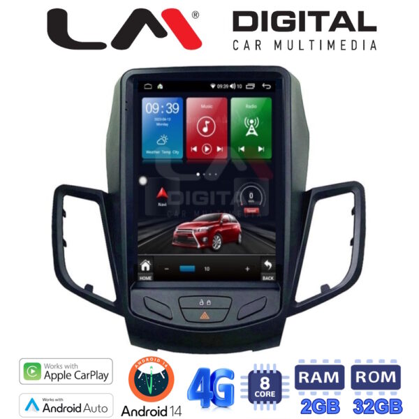 LM Digital - LM TR8152 GPS Οθόνη OEM Multimedia τυπου Tesla 9,7inch Ford Fiesta 2008 - 2017  (CarPlay/AndroidAuto/BT/GPS/WIFI/GPRS) - Image 1
