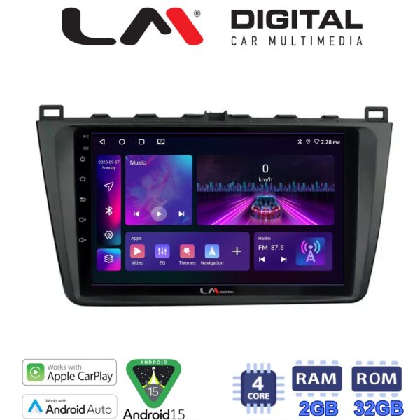 LM Digital - LM ZA4012 GPS Οθόνη OEM Multimedia Αυτοκινήτου για Mazda 6 2008 > 2012 (CarPlay/AndroidAuto/BT/GPS/WIFI/GPRS) - Image 1