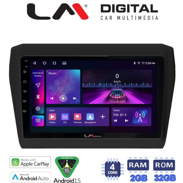 LM Digital - LM ZA4180 GPS Οθόνη OEM Multimedia Αυτοκινήτου για SUZUKI SWIFT 2016> (CarPlay/AndroidAuto/BT/GPS/WIFI/GPRS) - Image 1