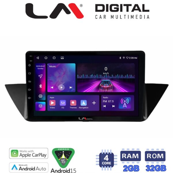 LM Digital - LM ZA4219 GPS Οθόνη OEM Multimedia Αυτοκινήτου για BMW X1 (E84) 2009>2014 (CarPlay/AndroidAuto/BT/GPS/WIFI/GPRS) - Image 1