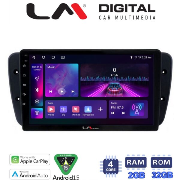 LM Digital - LM ZA4246 GPS Οθόνη OEM Multimedia Αυτοκινήτου για Seat Ibiza 2008 > 2015 (CarPlay/AndroidAuto/BT/GPS/WIFI/GPRS) - Image 1