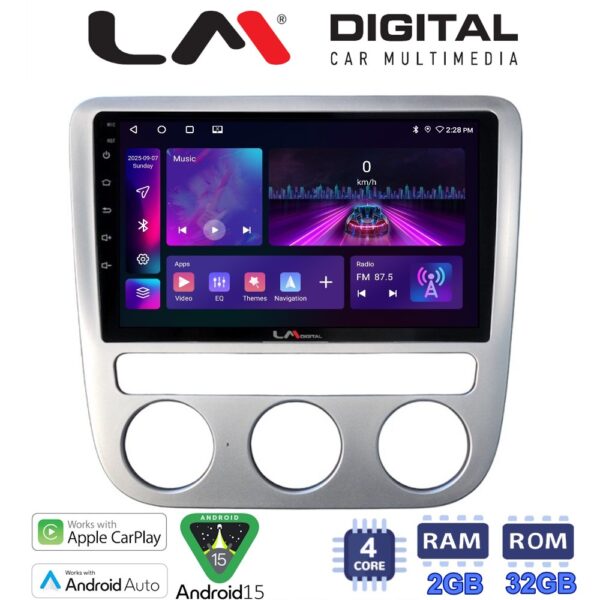 LM Digital - LM ZA4488 GPS Οθόνη OEM Multimedia Αυτοκινήτου για VW Scirocco & Eos 2008 > 2013 (CarPlay/AndroidAuto/BT/GPS/WIFI/GPRS) - Image 1