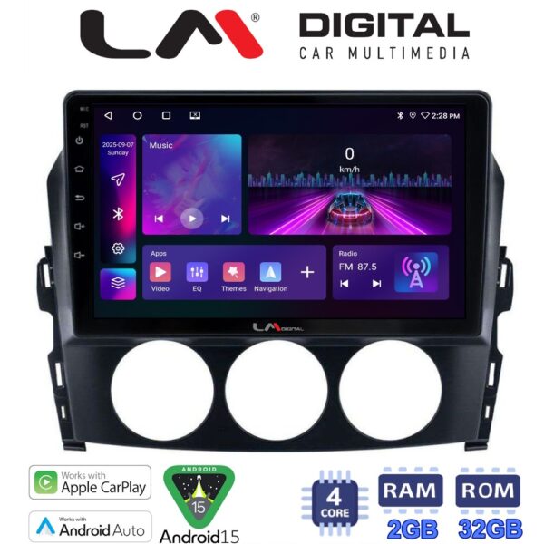 LM Digital - LM ZA4530 GPS Οθόνη OEM Multimedia Αυτοκινήτου για Mazda MX5 2005 > 2015 (CarPlay/AndroidAuto/BT/GPS/WIFI/GPRS) - Image 1
