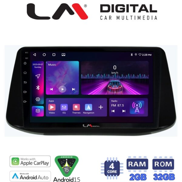 LM Digital - LM ZA4960 GPS Οθόνη OEM Multimedia Αυτοκινήτου για Hyundai i30 2018> (CarPlay/AndroidAuto/BT/GPS/WIFI/GPRS) - Image 1
