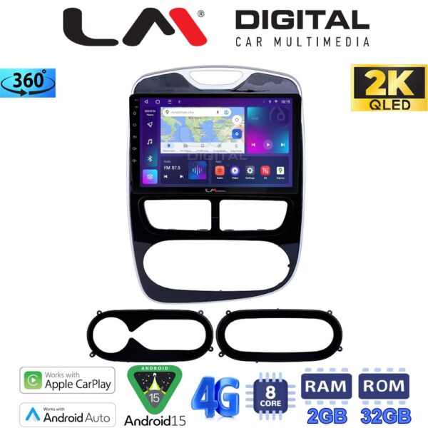LM Digital - LM ZB8320 GPS Οθόνη OEM Multimedia Αυτοκινήτου για RENAULT CLIO 2012 > 2015  (CarPlay/AndroidAuto/BT/GPS/WIFI/GPRS) - Image 1